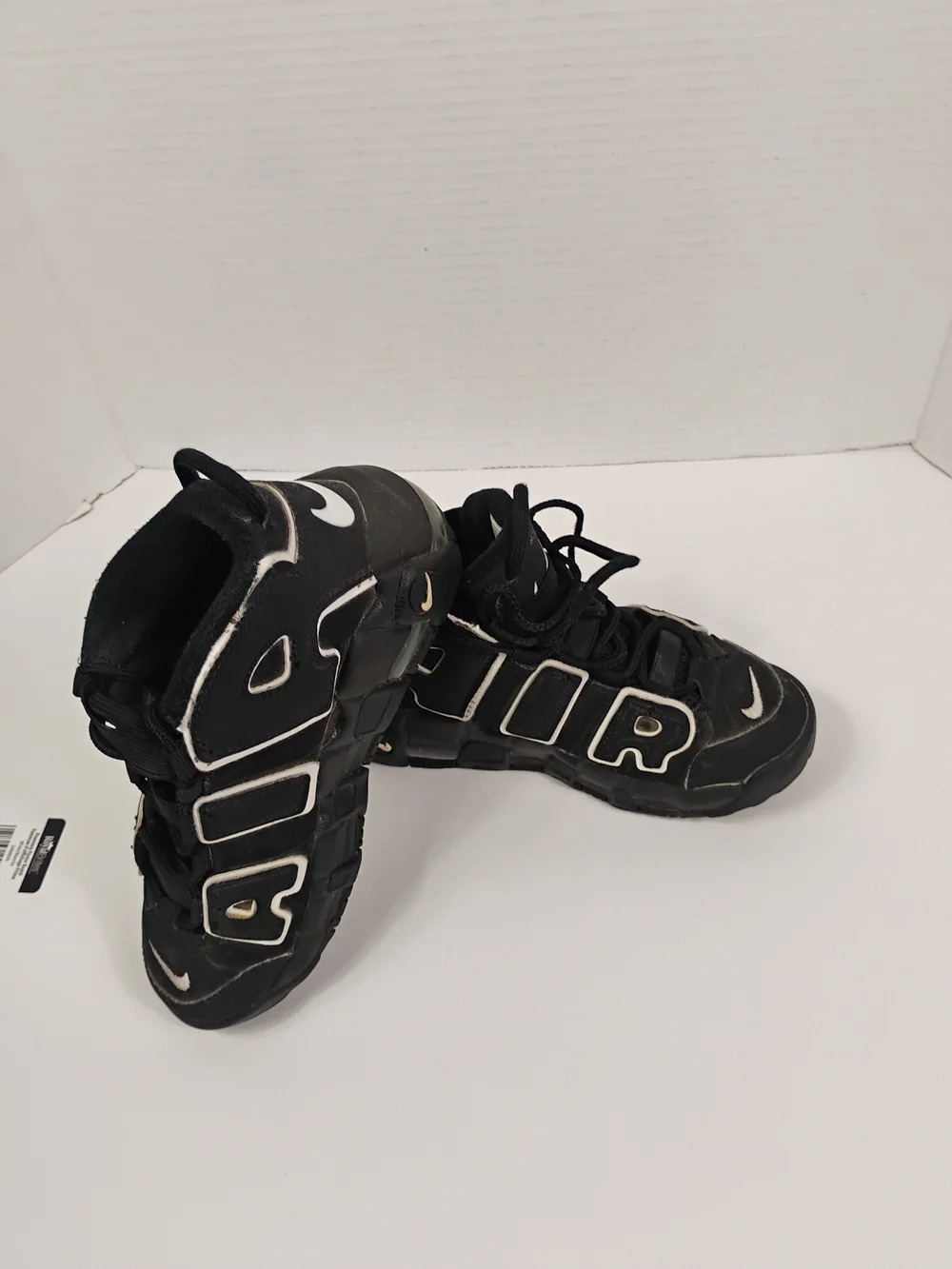 Kids Black 'AIR' Sneakers with White Trim